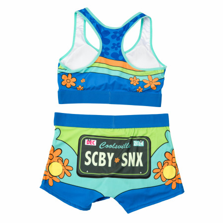 Scooby-Doo Mystery Machine License Plate Bra and Boy Short Panty Set